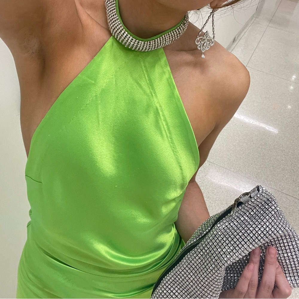 Retrofete Maria midi dress in lime punch xs - Picture 8 of 10
